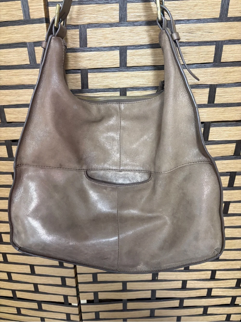 HOBO brand brown shoulder bag and wallet